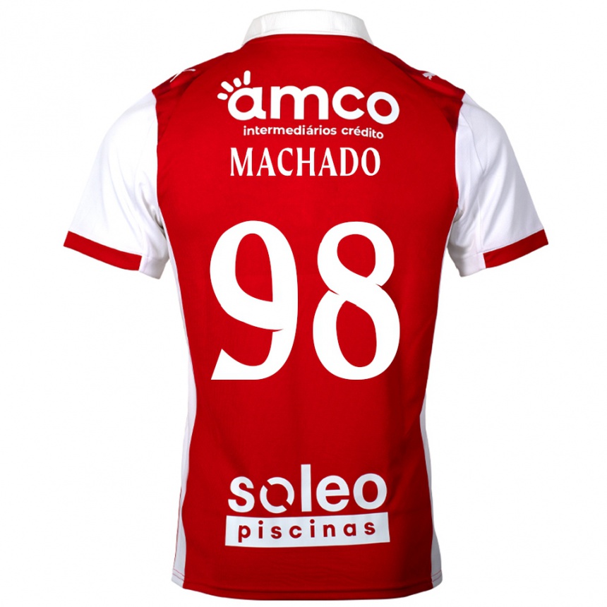 נשים כדורגל Gonçalo Machado #98 אדום לבן ג'רזי ביתית 2025/26