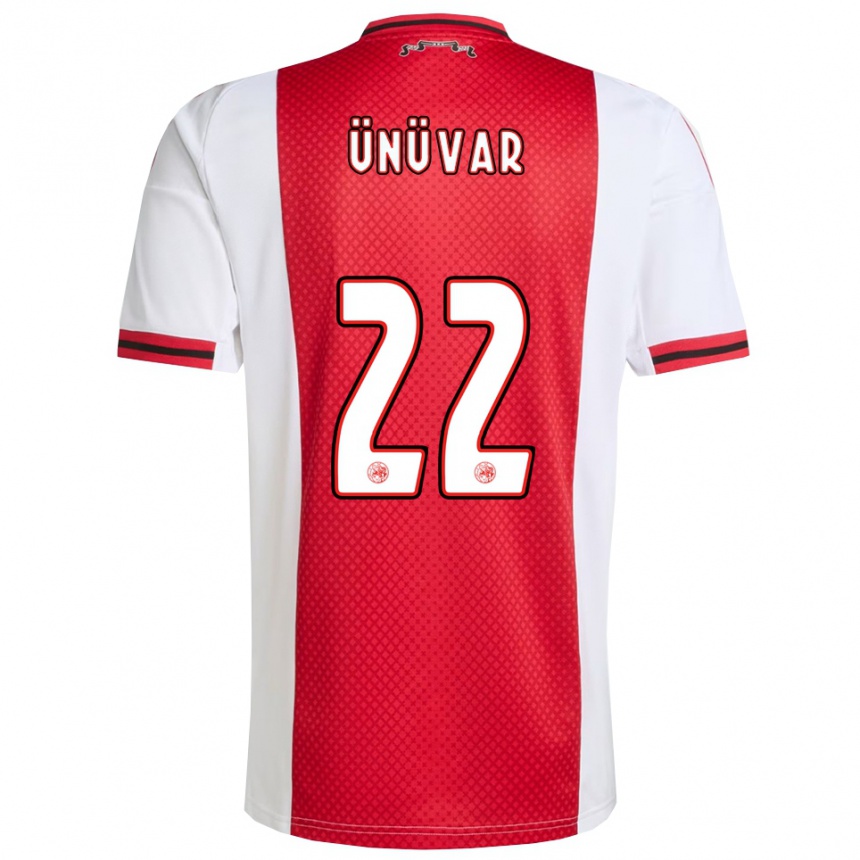 נשים כדורגל Emre Ünüvar #22 אדום לבן ג'רזי ביתית 2025/26