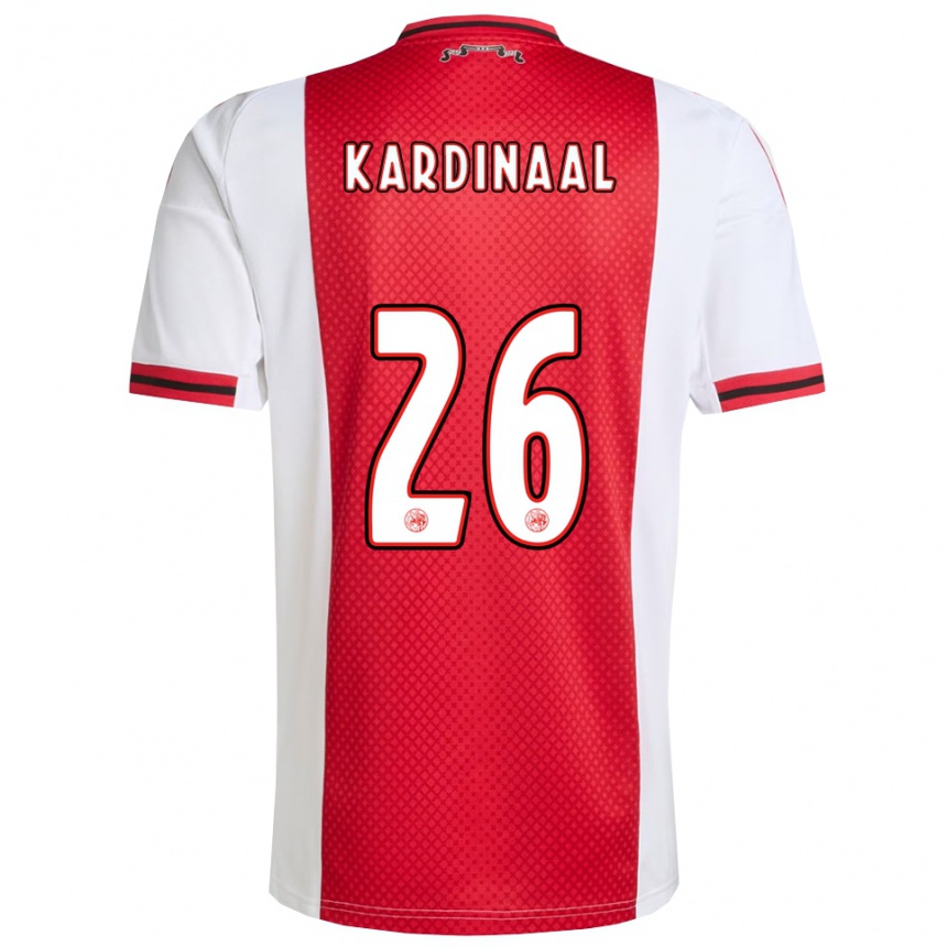 נשים כדורגל Isa Kardinaal #26 אדום לבן ג'רזי ביתית 2025/26