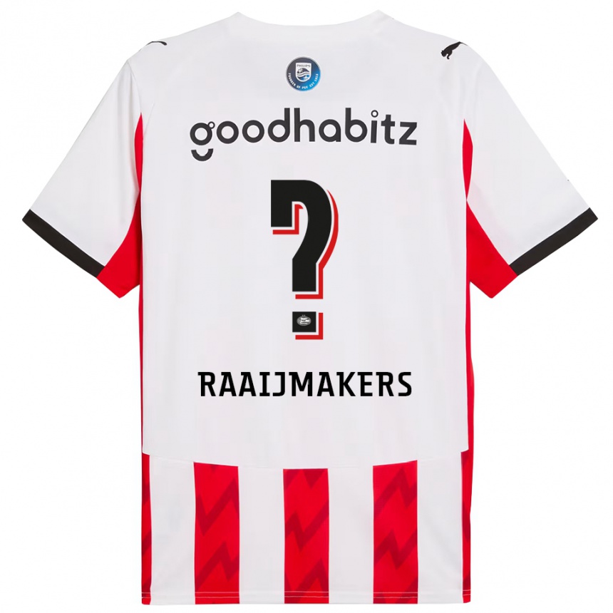 נשים כדורגל Lars Raaijmakers #0 אדום לבן ג'רזי ביתית 2025/26