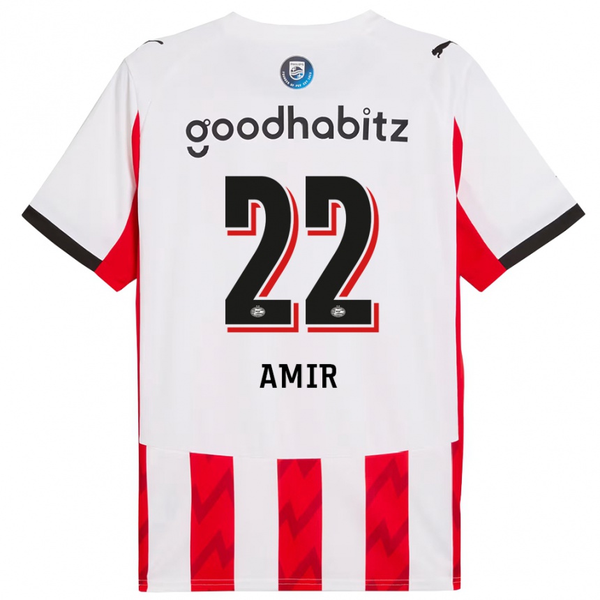 נשים כדורגל Amir Al-Anany #22 אדום לבן ג'רזי ביתית 2025/26