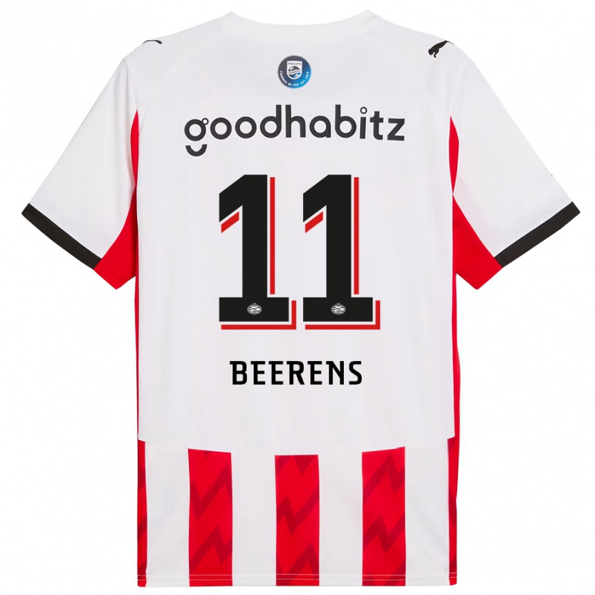 נשים כדורגל Jairo Beerens #11 אדום לבן ג'רזי ביתית 2025/26