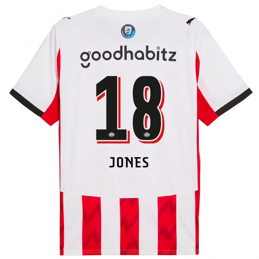 נשים כדורגל Austyn Jones #18 אדום לבן ג'רזי ביתית 2025/26