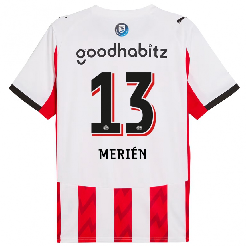 נשים כדורגל Fabian Merién #13 אדום לבן ג'רזי ביתית 2025/26