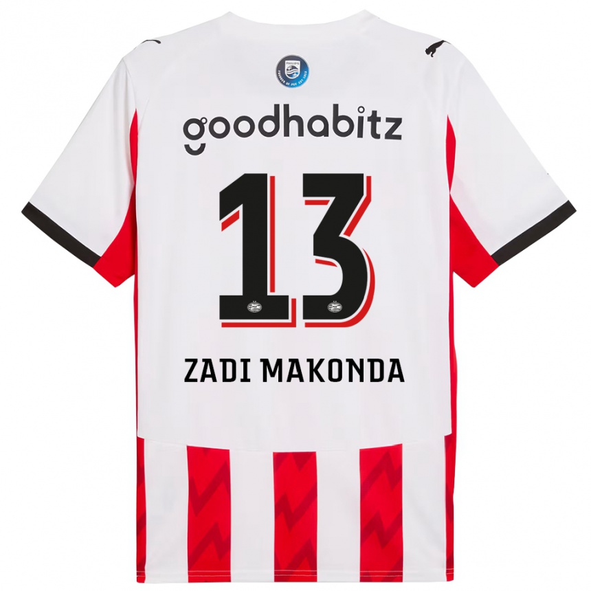נשים כדורגל David Zadi Makonda #13 אדום לבן ג'רזי ביתית 2025/26