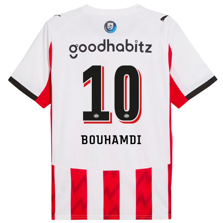 נשים כדורגל Amir Bouhamdi #10 אדום לבן ג'רזי ביתית 2025/26