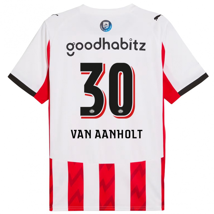 נשים כדורגל פטריק ואן אנהולט #30 אדום לבן ג'רזי ביתית 2025/26