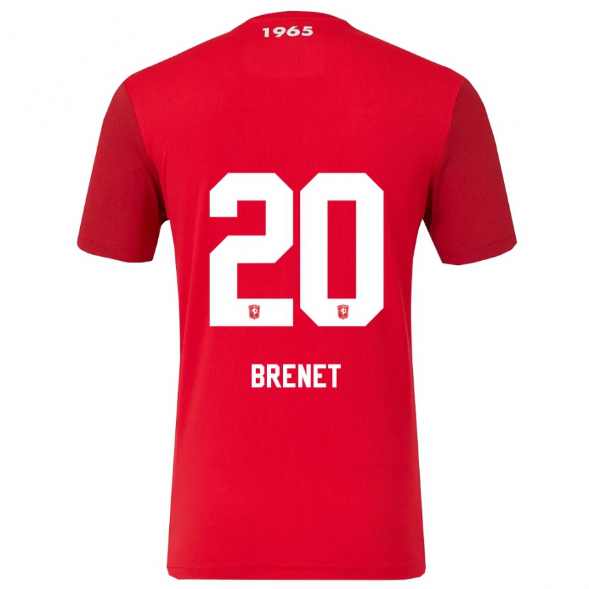 נשים כדורגל ג'ושוע ברנט #20 אדום לבן ג'רזי ביתית 2025/26 נשים כדורגל ג'ושוע ברנט #20 אדום לבן ג'רזי ביתית 2025/26