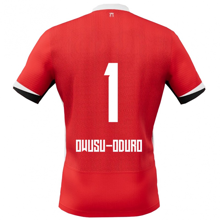 נשים כדורגל Rome Jayden Owusu-Oduro #1 אדום לבן ג'רזי ביתית 2025/26