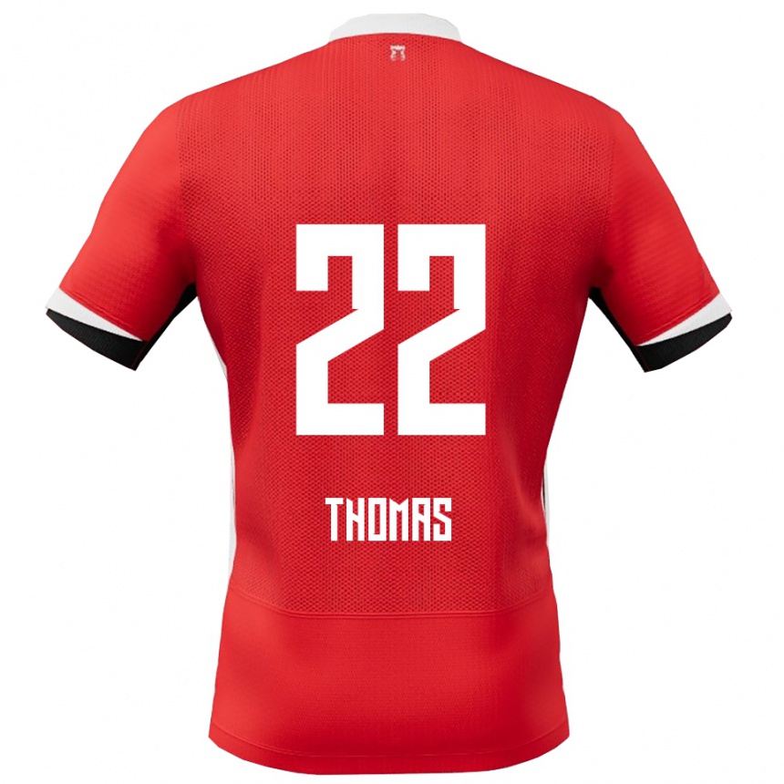 נשים כדורגל Kealyn Thomas #22 אדום לבן ג'רזי ביתית 2025/26
