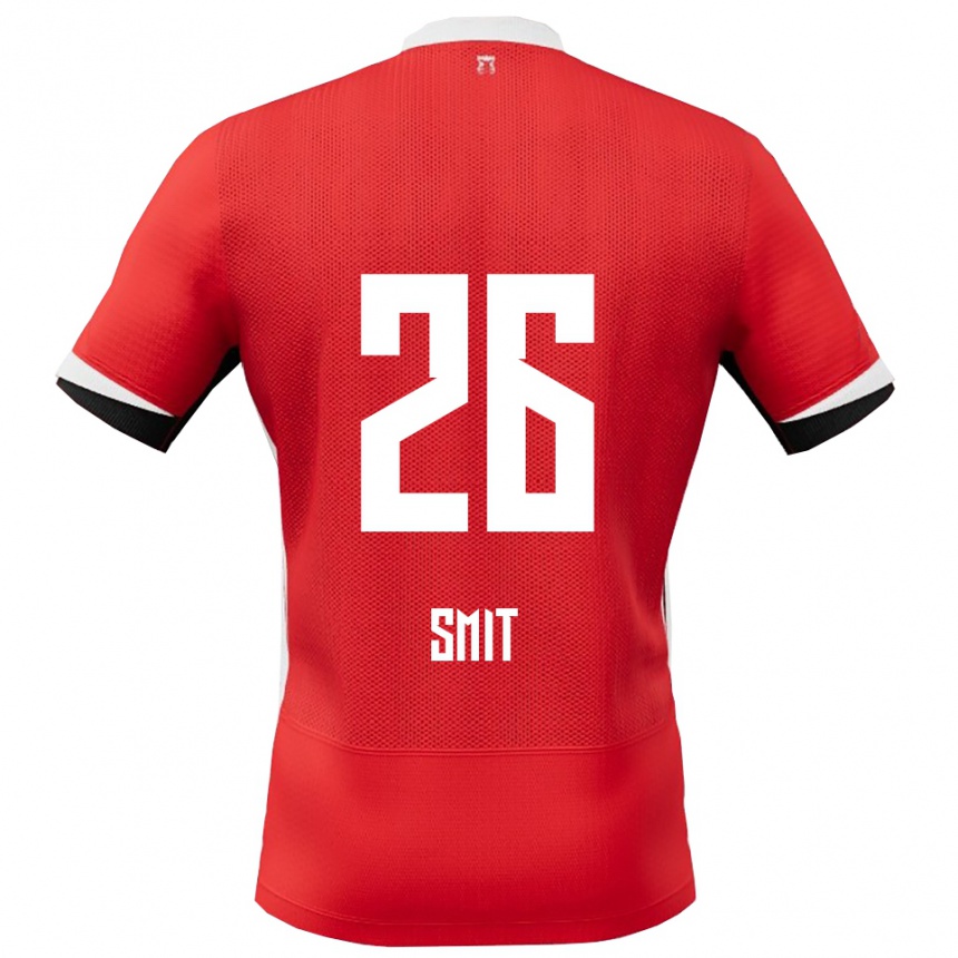 נשים כדורגל Kees Smit #26 אדום לבן ג'רזי ביתית 2025/26