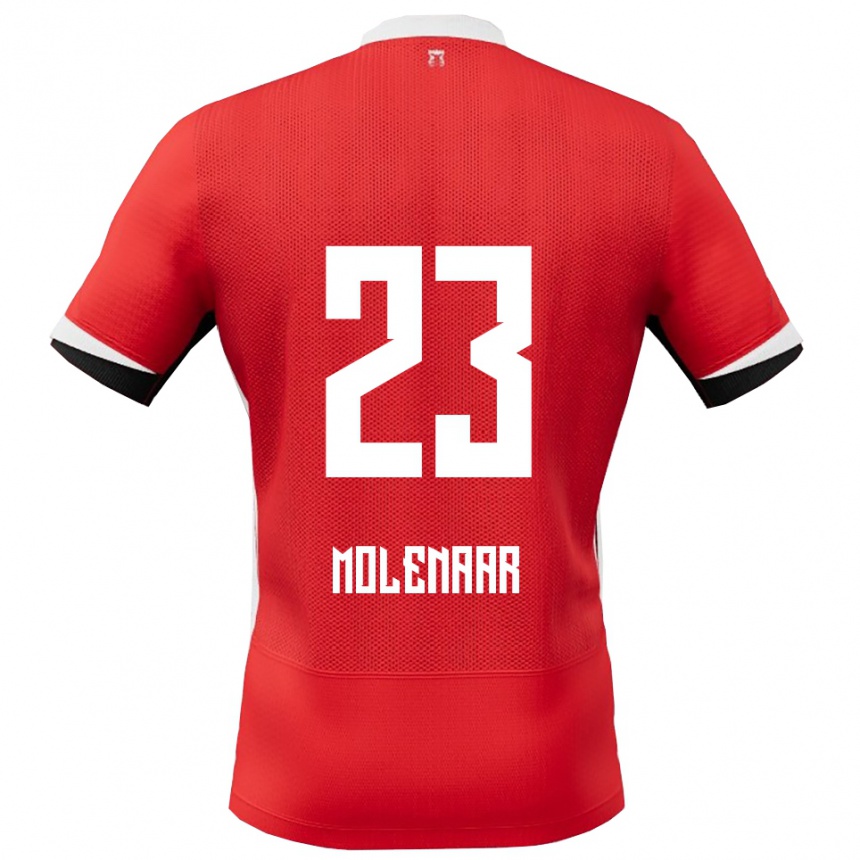 נשים כדורגל פין מולינאר #23 אדום לבן ג'רזי ביתית 2025/26