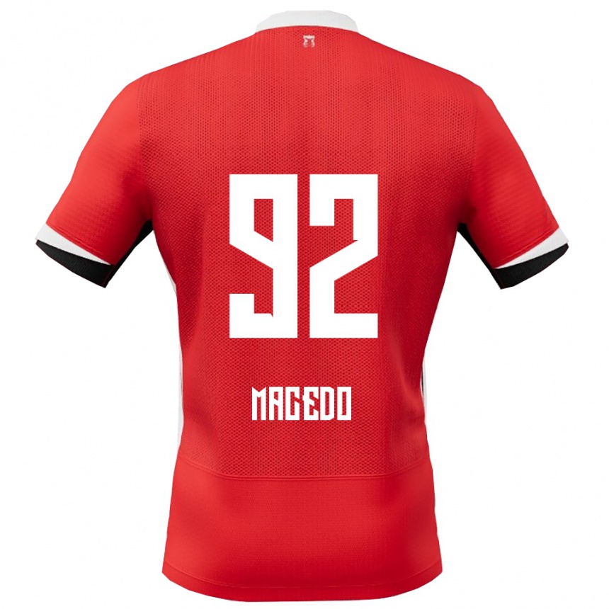נשים כדורגל Rodrigo Macedo #92 אדום לבן ג'רזי ביתית 2025/26