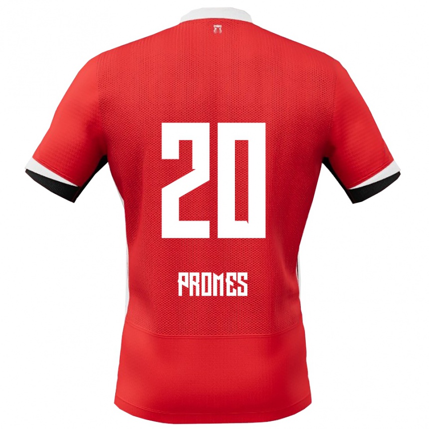 נשים כדורגל Valentino Promes #20 אדום לבן ג'רזי ביתית 2025/26