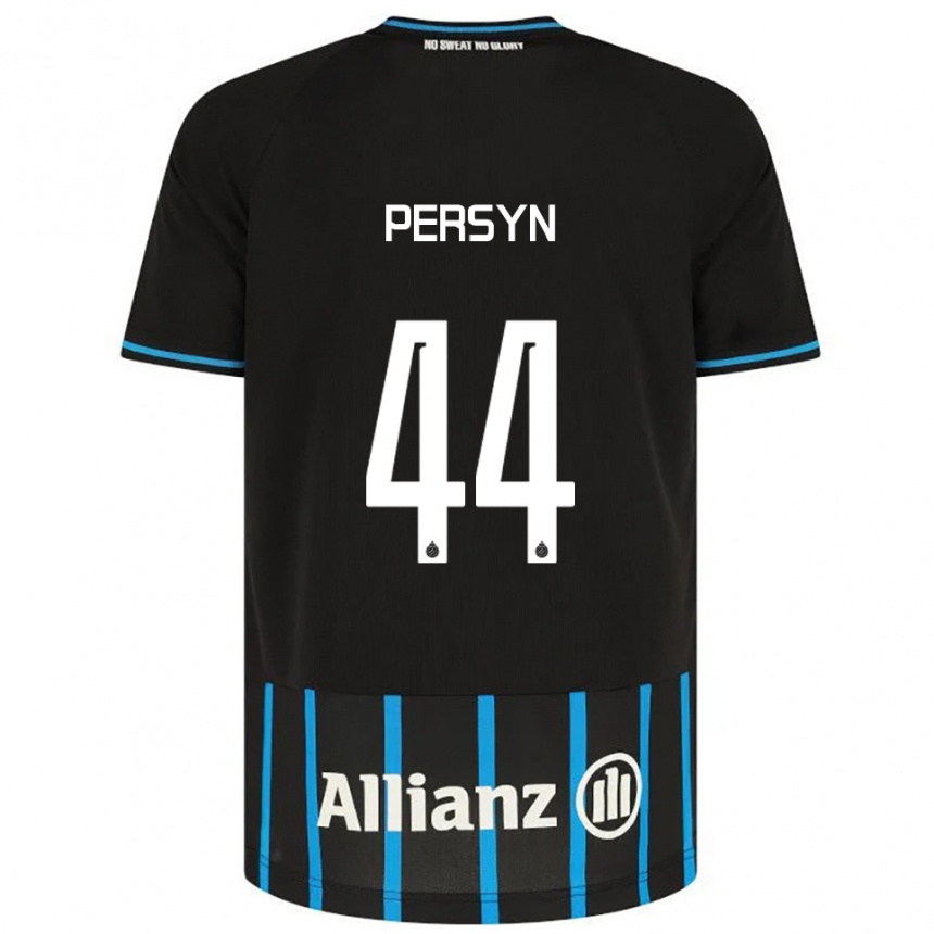 נשים כדורגל Noor Persyn #44 שחור כחול ג'רזי ביתית 2025/26