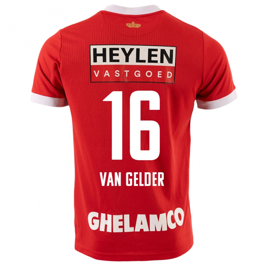 נשים כדורגל Louie Van Gelder #16 אדום לבן ג'רזי ביתית 2025/26