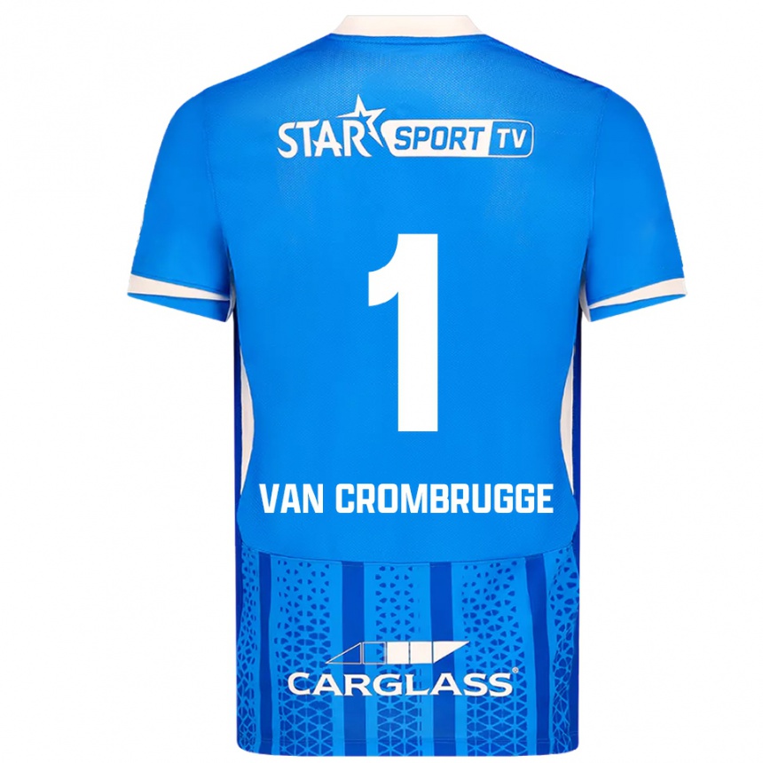 נשים כדורגל הנדריק ואן קרומברוז' #1 כחול לבן ג'רזי ביתית 2025/26 נשים כדורגל הנדריק ואן קרומברוז' #1 כחול לבן ג'רזי ביתית 2025/26