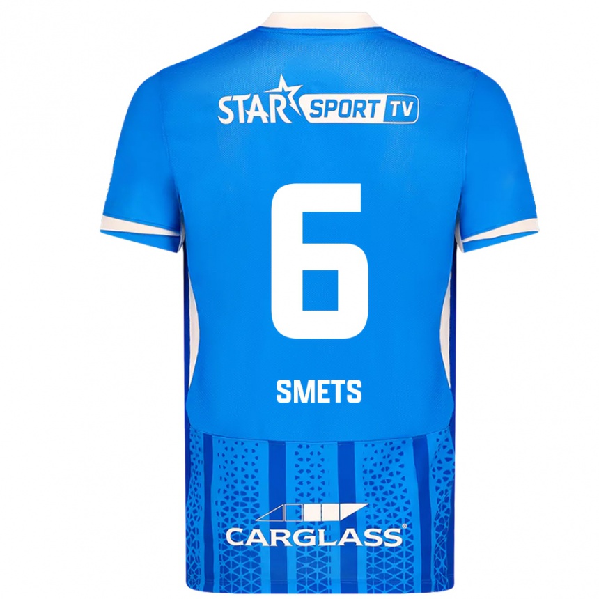 נשים כדורגל Matte Smets #6 כחול לבן ג'רזי ביתית 2025/26