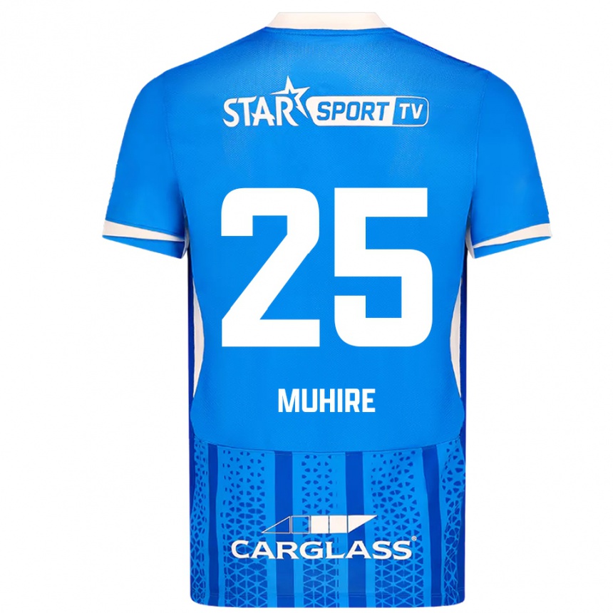 נשים כדורגל Ian-Confiance Muhire #25 כחול לבן ג'רזי ביתית 2025/26