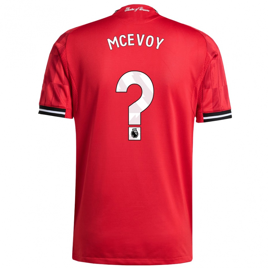 נשים כדורגל Jay Mcevoy #0 אדום שחור לבן ג'רזי ביתית 2025/26