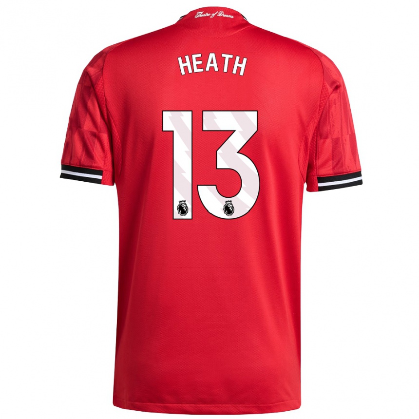 נשים כדורגל Fred Heath #13 אדום שחור לבן ג'רזי ביתית 2025/26