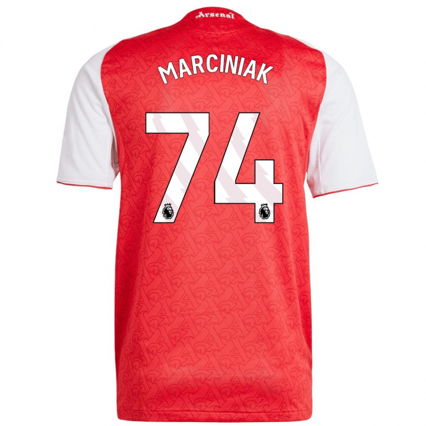 נשים כדורגל Alex Marciniak #74 אדום לבן ג'רזי ביתית 2025/26