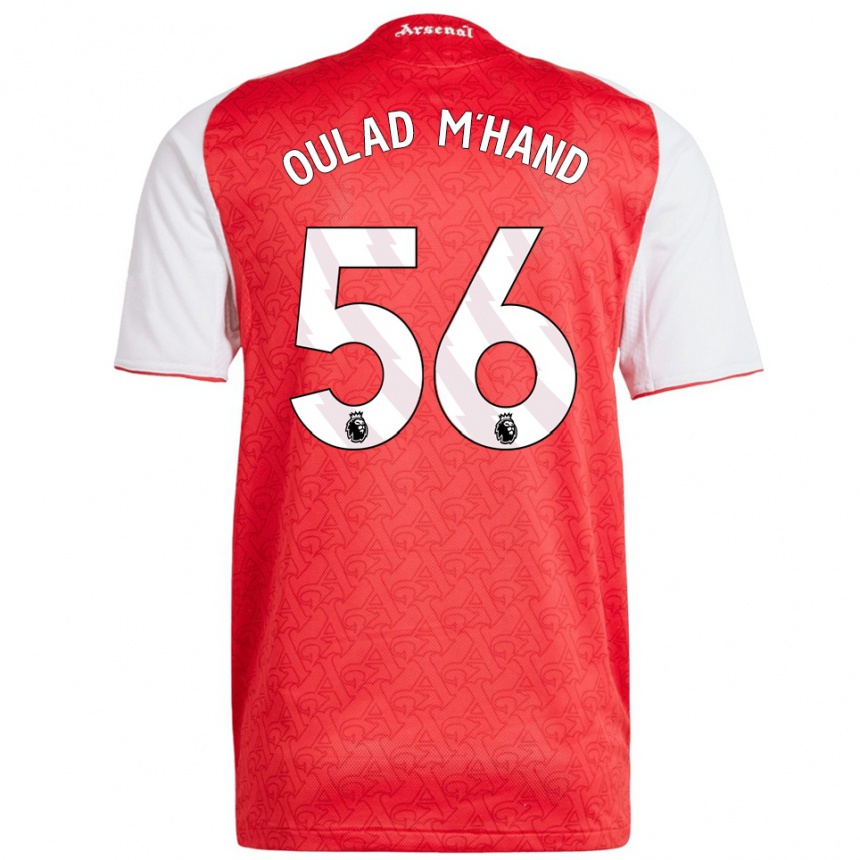נשים כדורגל Salah-Eddine Oulad M'hand #56 אדום לבן ג'רזי ביתית 2025/26