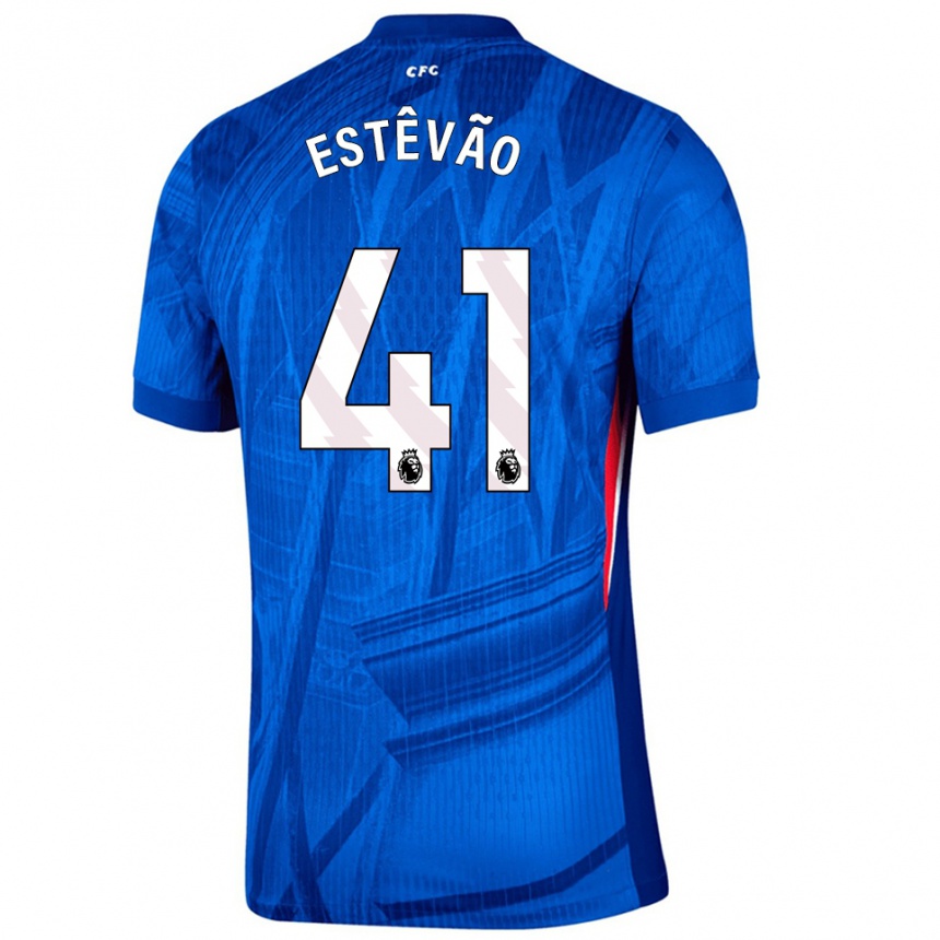 נשים כדורגל Estêvão #41 כחול לבן ג'רזי ביתית 2025/26