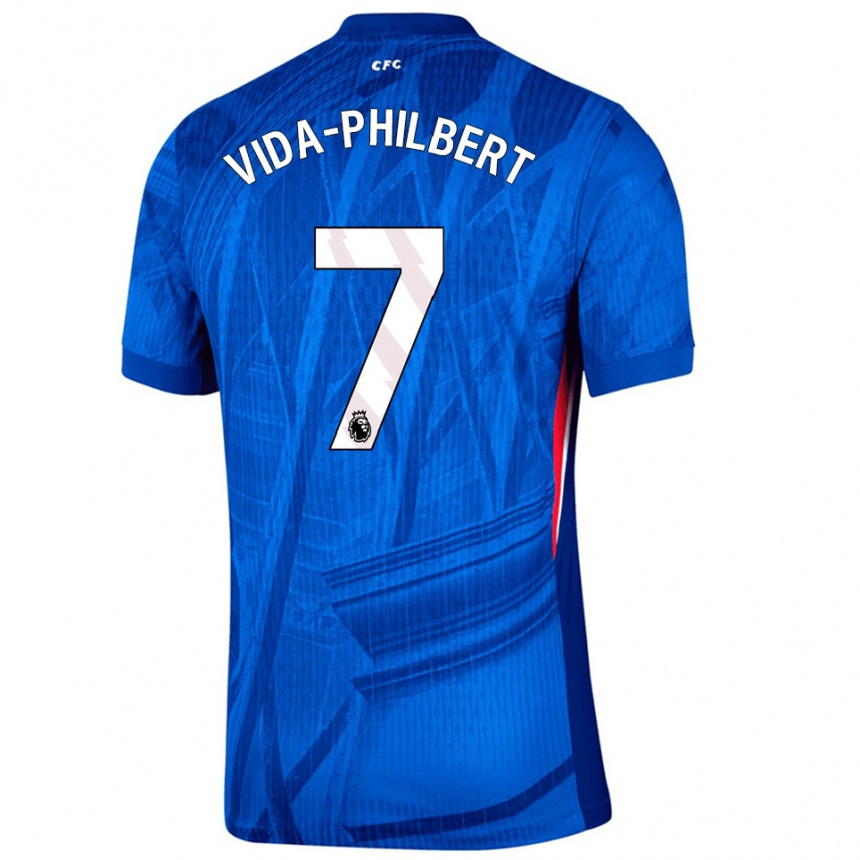 נשים כדורגל Joel Vida-Philbert #7 כחול לבן ג'רזי ביתית 2025/26