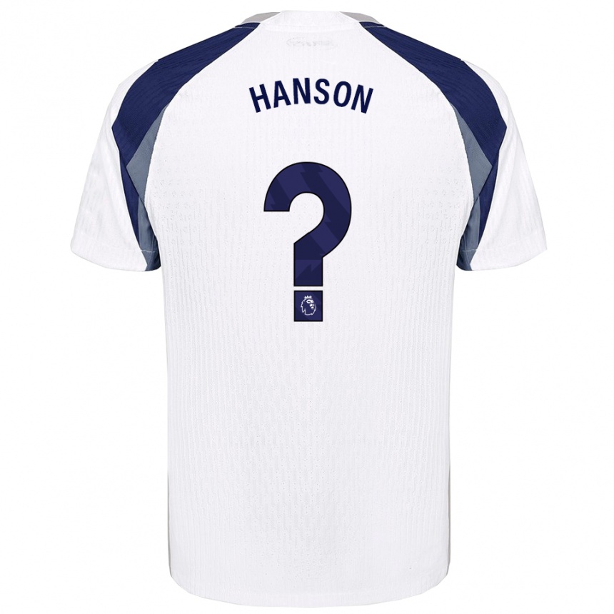 נשים כדורגל Cayon Hanson #0 לבן נייבי ג'רזי ביתית 2025/26