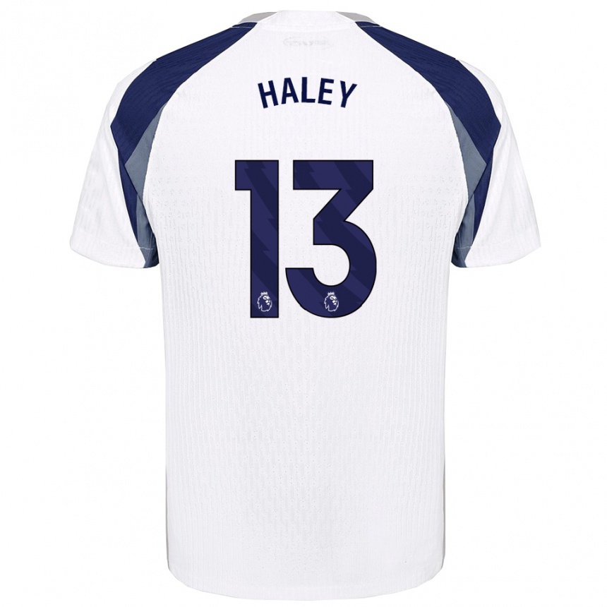 נשים כדורגל Micah Haley #13 לבן נייבי ג'רזי ביתית 2025/26