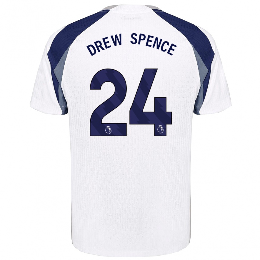 נשים כדורגל דרו ספנס #24 לבן נייבי ג'רזי ביתית 2025/26