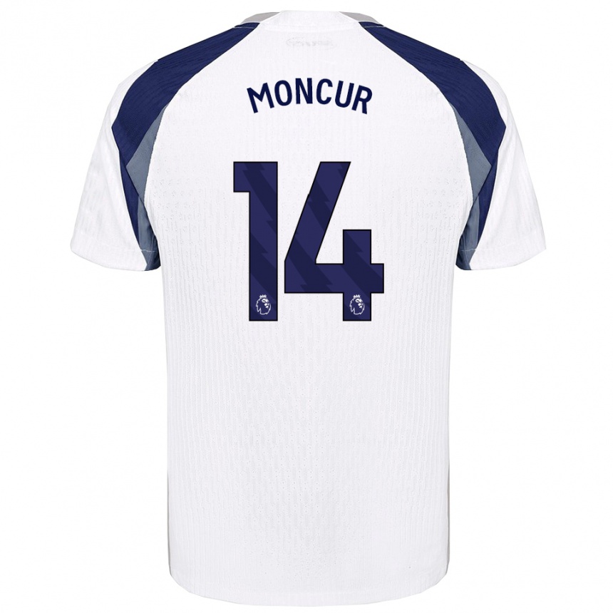 נשים כדורגל Ronny Moncur #14 לבן נייבי ג'רזי ביתית 2025/26
