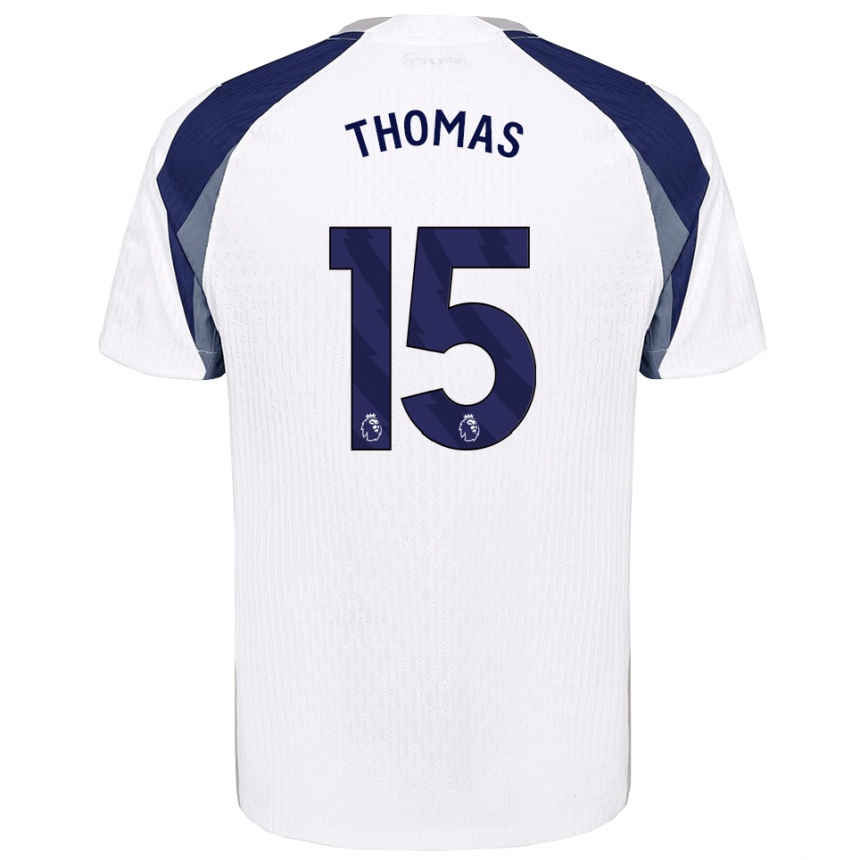 נשים כדורגל Cameron Thomas #15 לבן נייבי ג'רזי ביתית 2025/26