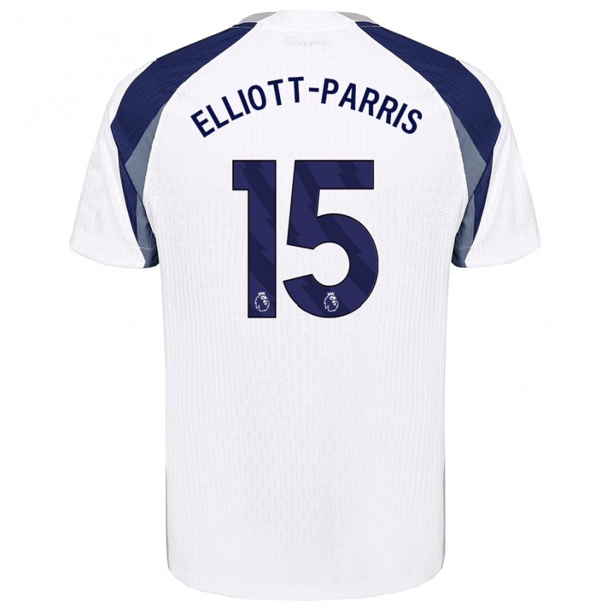 נשים כדורגל Reiss Elliott-Parris #15 לבן נייבי ג'רזי ביתית 2025/26
