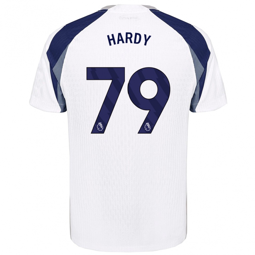נשים כדורגל Malachi Hardy #79 לבן נייבי ג'רזי ביתית 2025/26