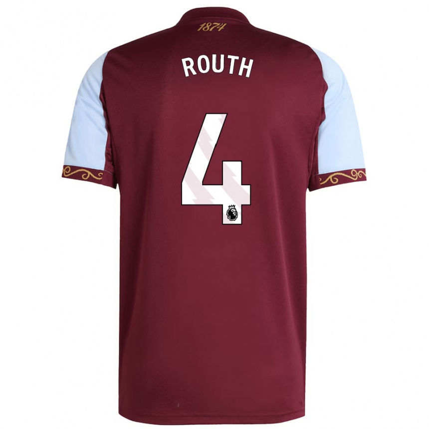 נשים כדורגל Leon Routh #4 בורדו תכלת ג'רזי ביתית 2025/26