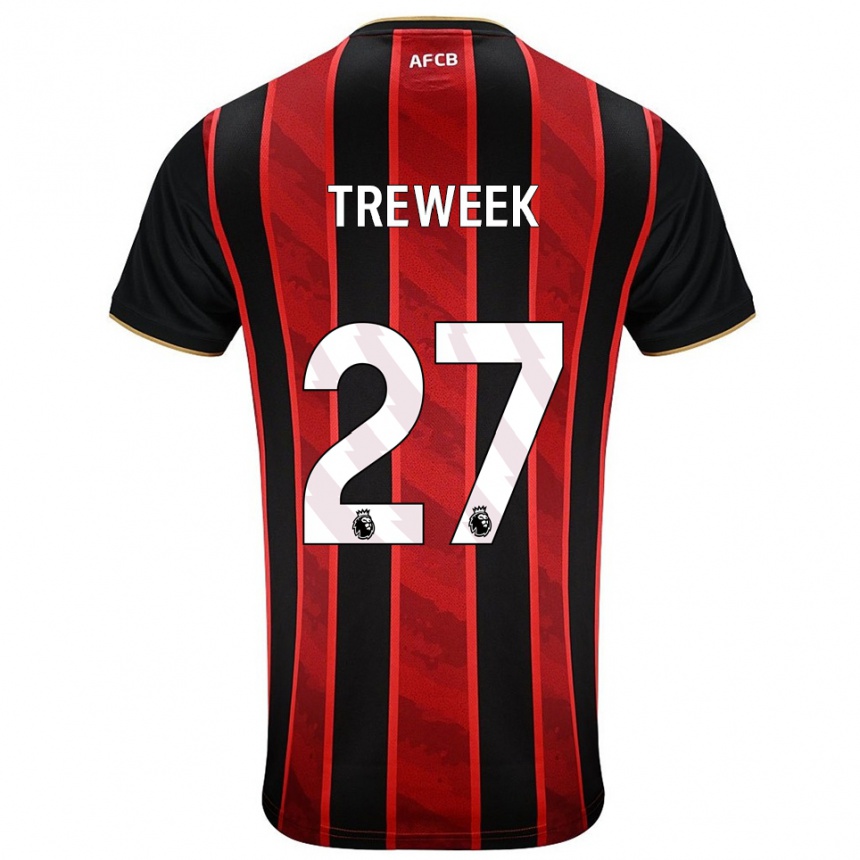 נשים כדורגל Amber Treweek #27 אדום שחור ג'רזי ביתית 2025/26