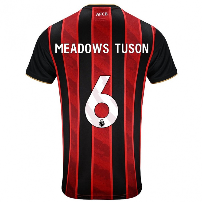 נשים כדורגל Freya Meadows Tuson #6 אדום שחור ג'רזי ביתית 2025/26