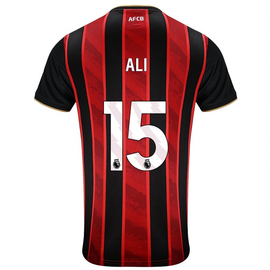 נשים כדורגל Ameer Ali #15 אדום שחור ג'רזי ביתית 2025/26
