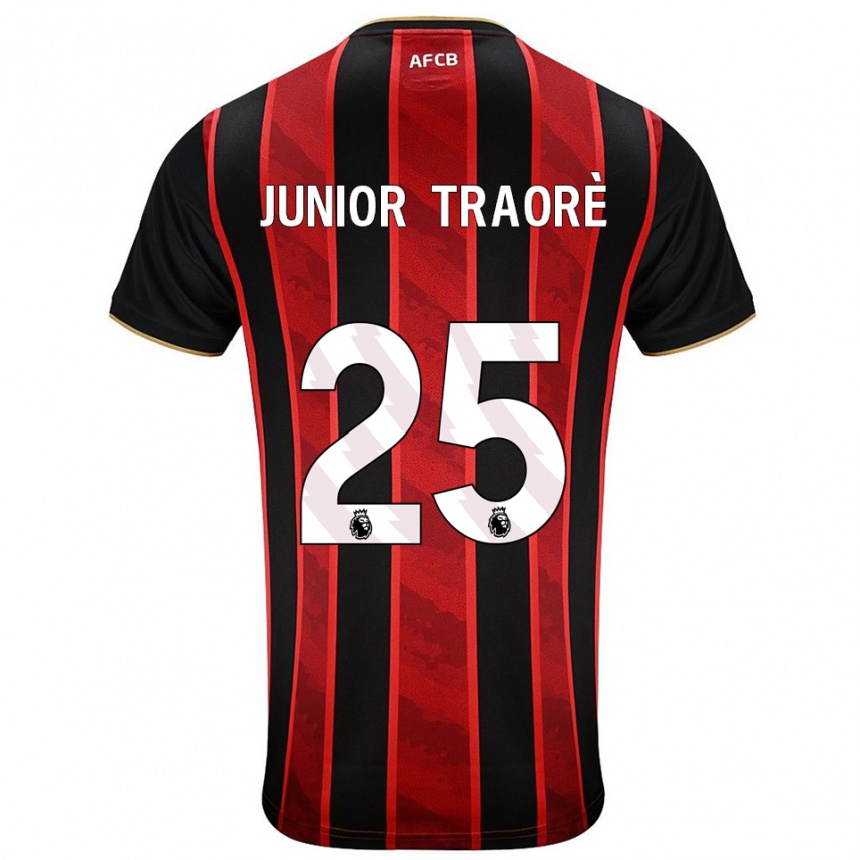 נשים כדורגל חאמד טראורה #25 אדום שחור ג'רזי ביתית 2025/26
