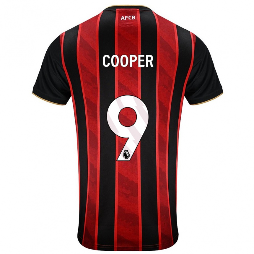 נשים כדורגל Lucy Cooper #9 אדום שחור ג'רזי ביתית 2025/26