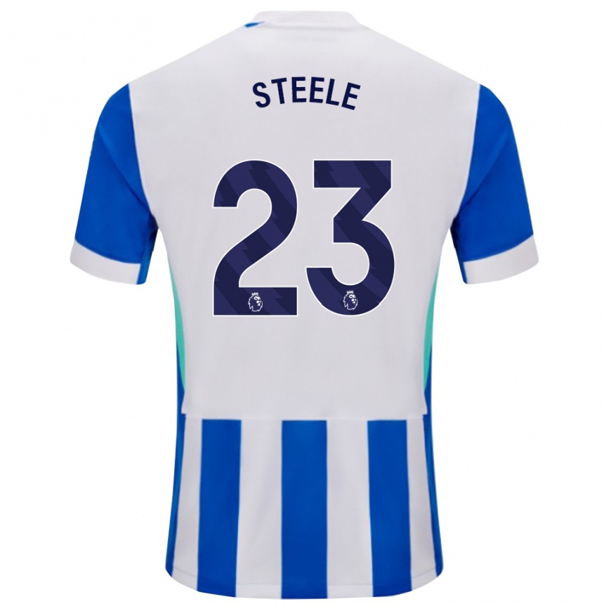 נשים כדורגל ג'ייסון סטיל #23 כחול לבן ג'רזי ביתית 2025/26