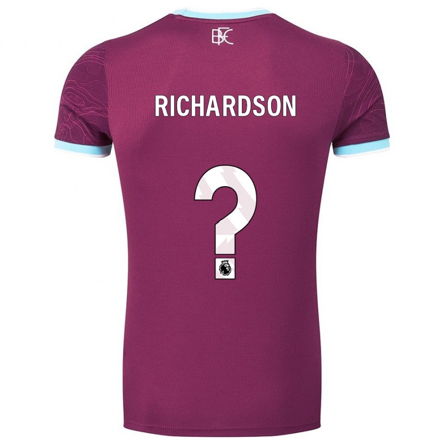 נשים כדורגל Lewis Richardson #0 בורדו תכלת ג'רזי ביתית 2025/26