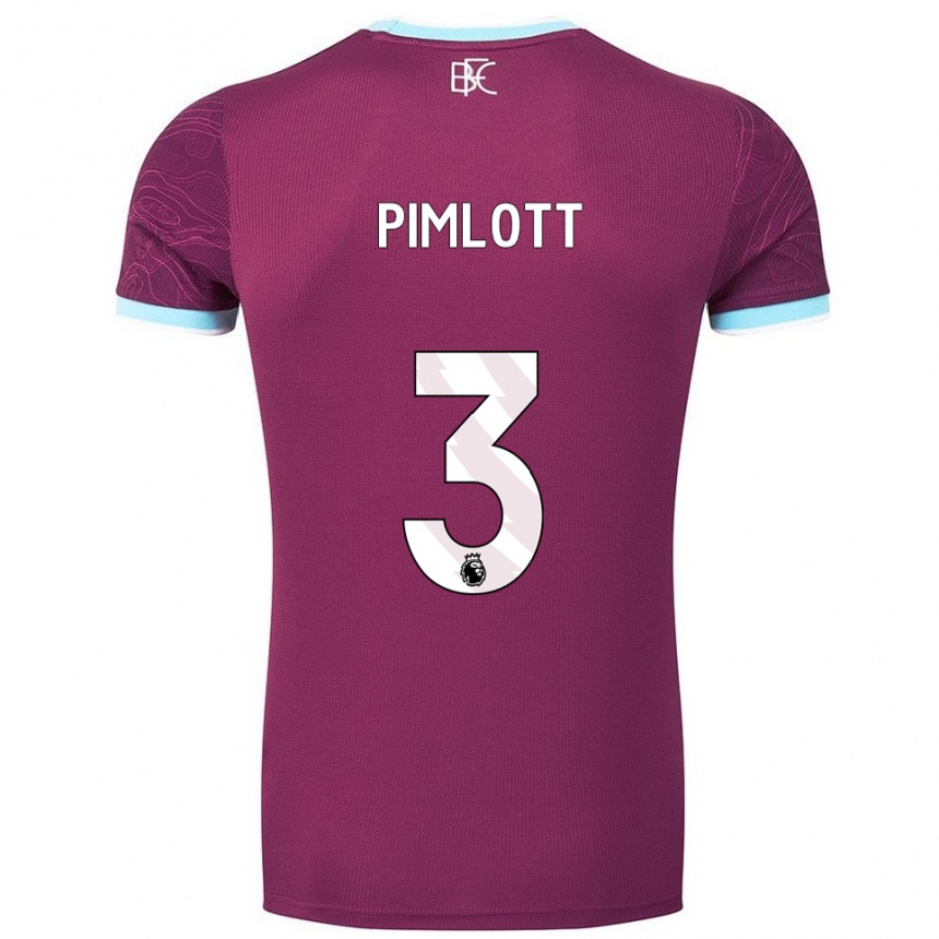 נשים כדורגל Oliver Pimlott #3 בורדו תכלת ג'רזי ביתית 2025/26
