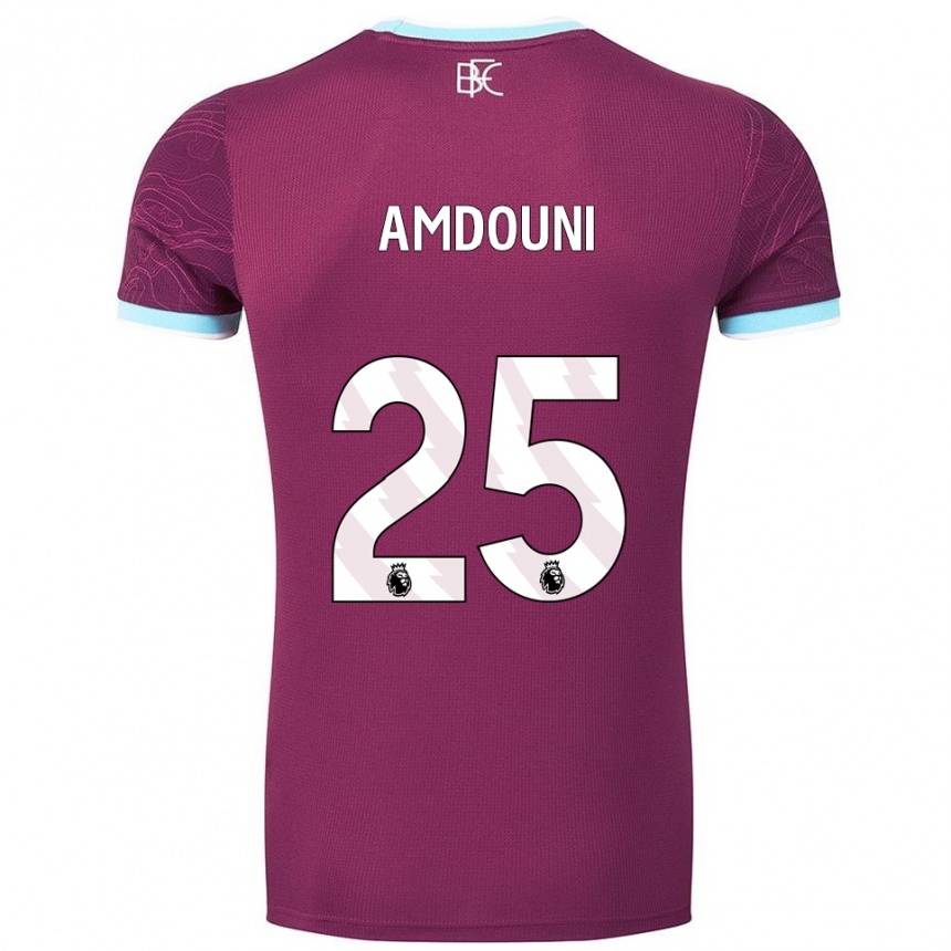 נשים כדורגל זכי אמדוני #25 בורדו תכלת ג'רזי ביתית 2025/26