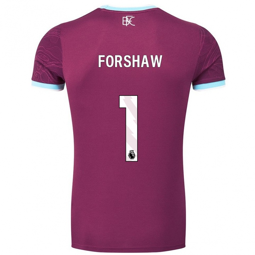 נשים כדורגל Lewis Forshaw #1 בורדו תכלת ג'רזי ביתית 2025/26