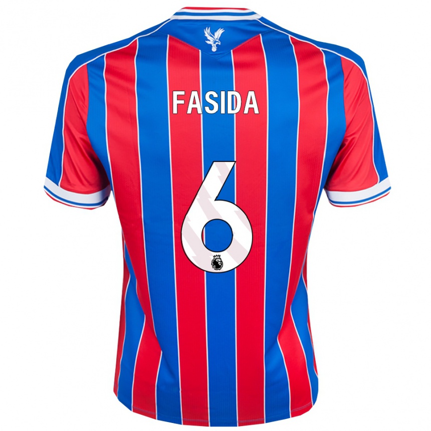 נשים כדורגל Jacob Fasida #6 כחול אדום לבן ג'רזי ביתית 2025/26
