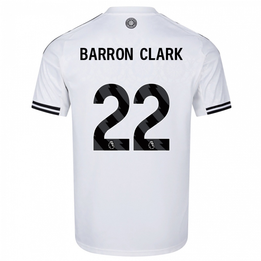 נשים כדורגל Betty Barron-Clark #22 לבן שחור ג'רזי ביתית 2025/26