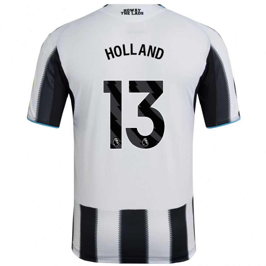 נשים כדורגל Oliver Holland #13 שחור לבן ג'רזי ביתית 2025/26